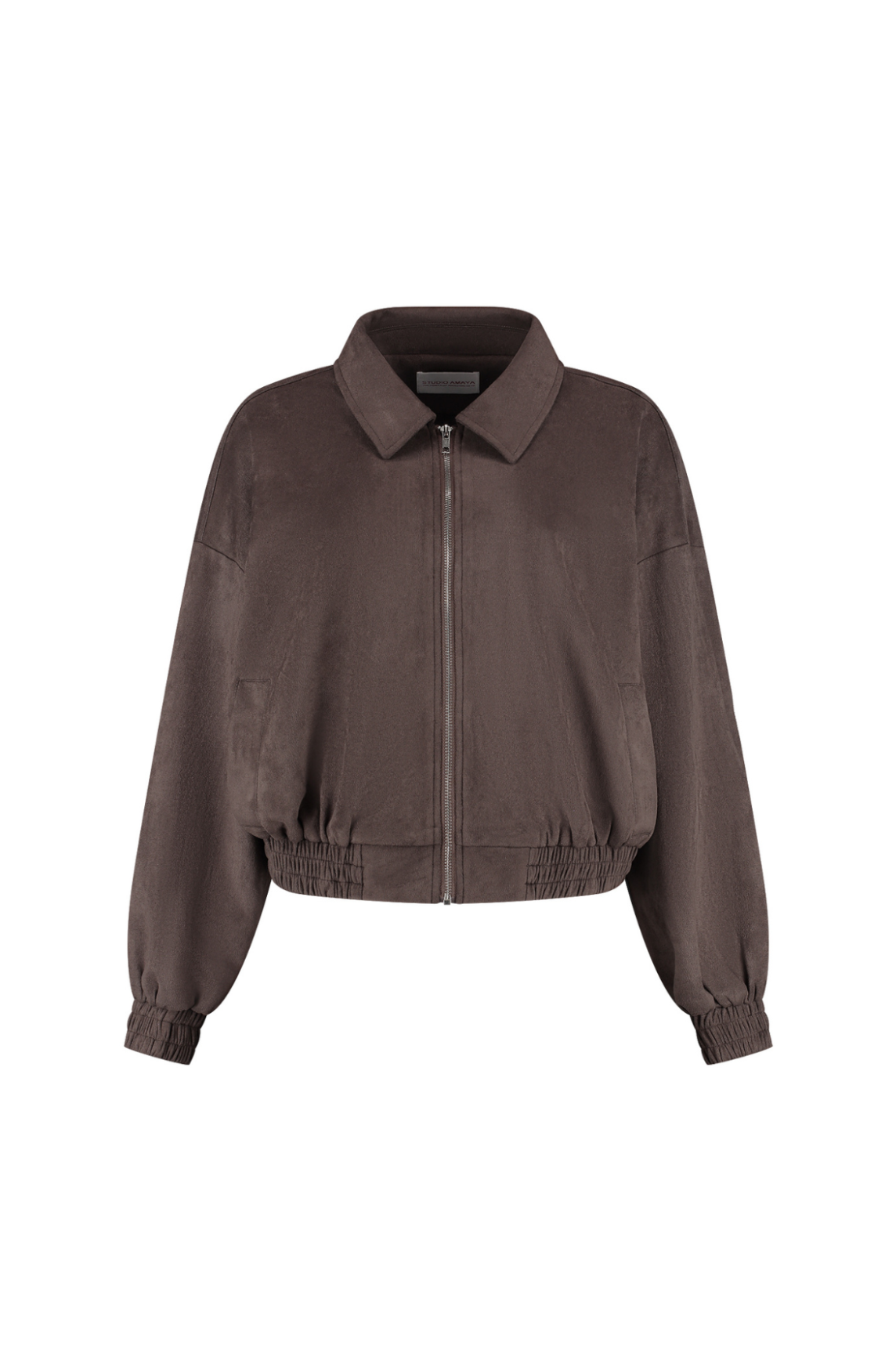 Payton Jacket | Brown | Suede | Velvet | STUDIO AMAYA