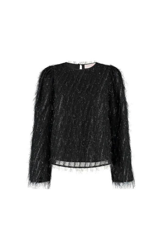 Velvet Blouse | Zwart
