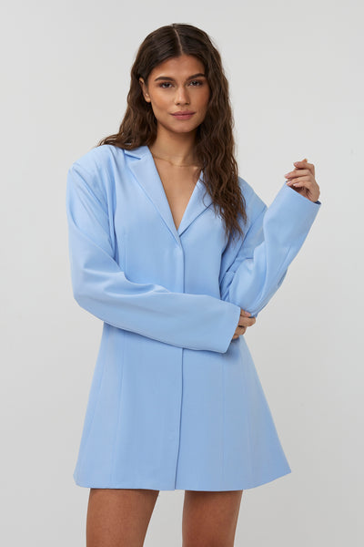 Blue's Blazer | Light Blue | Blazer Mini Dress | STUDIO AMAYA
