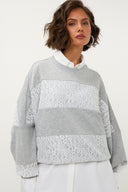 Lace Sweater | Grey